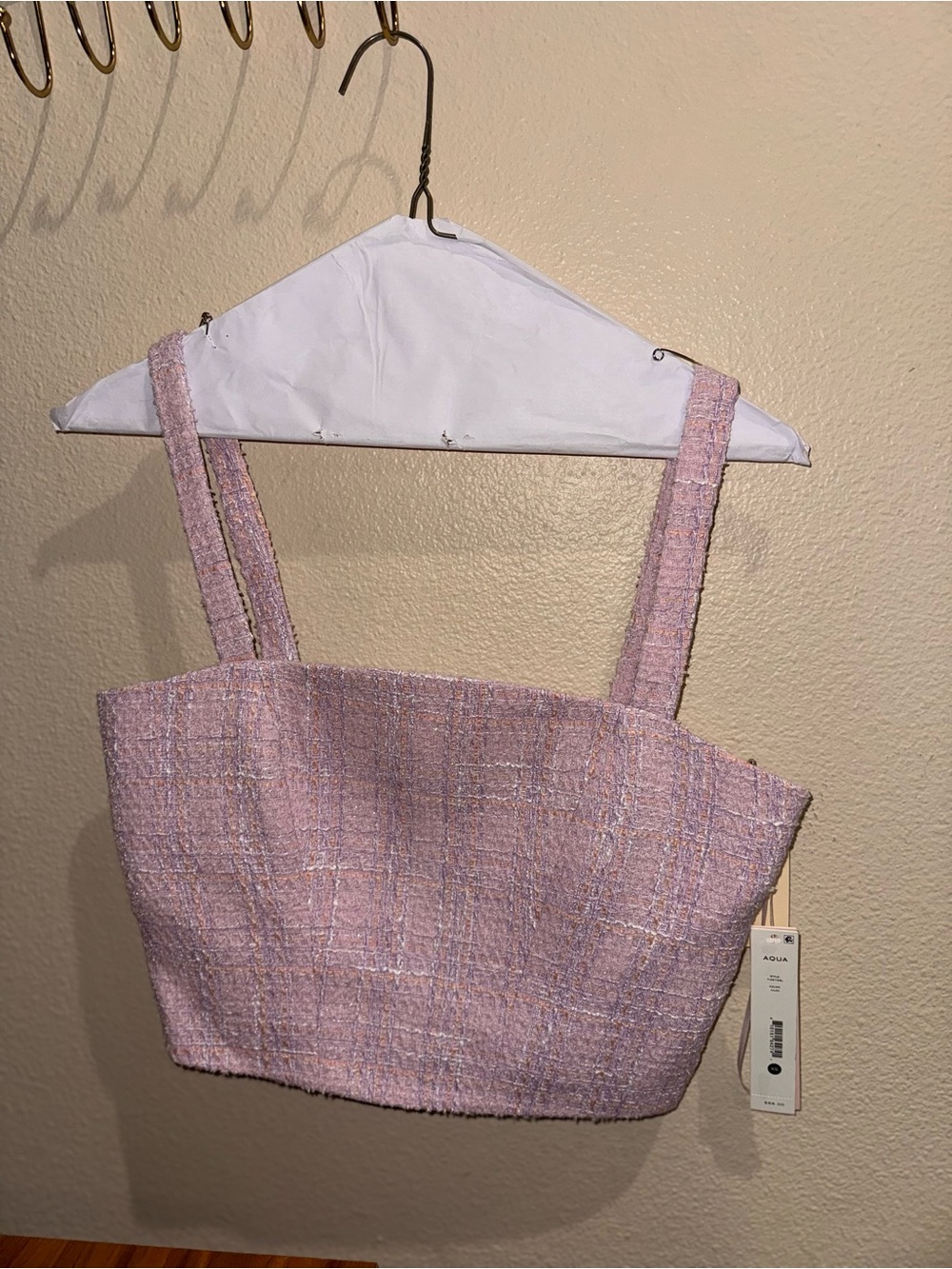 NWT Lilac Tweed Crop Tank Top - Women's